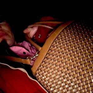 Relic Leather basket weave Crossbody